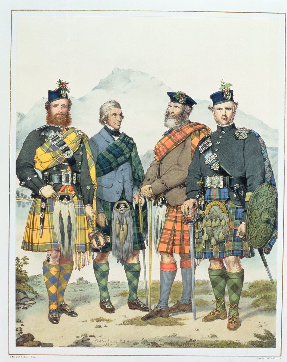 Kenneth_Macleay Print - John MacLachlan, Hugh Grahame, James MacFarlane and Angus Colquhoun