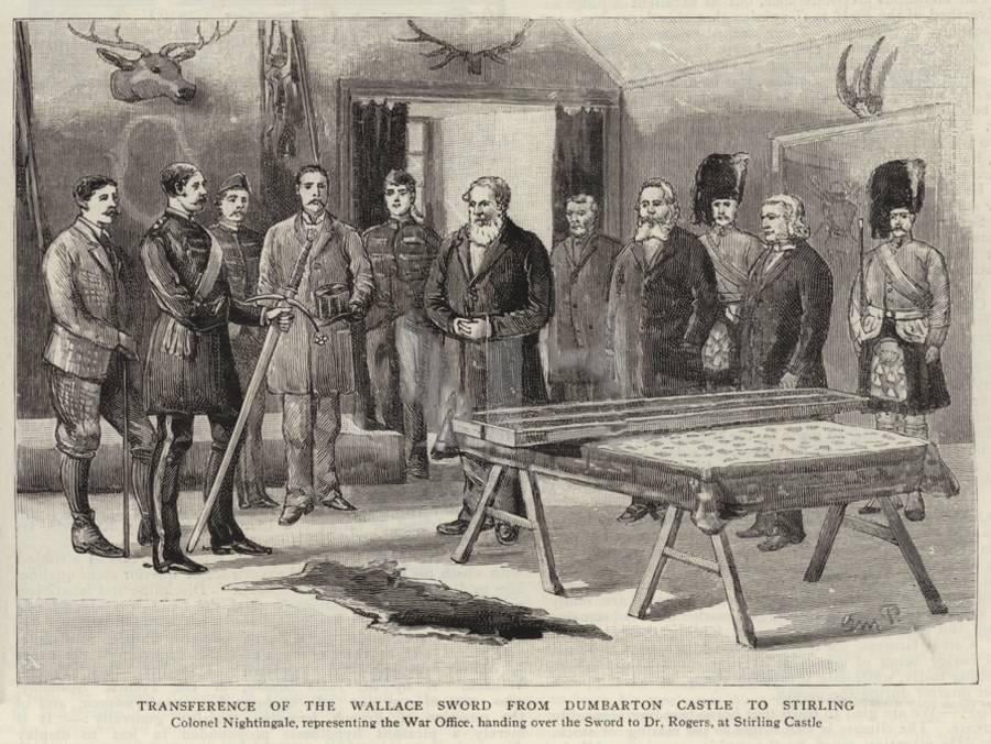 transference of the wallace sword from dumbarton castle to stirling