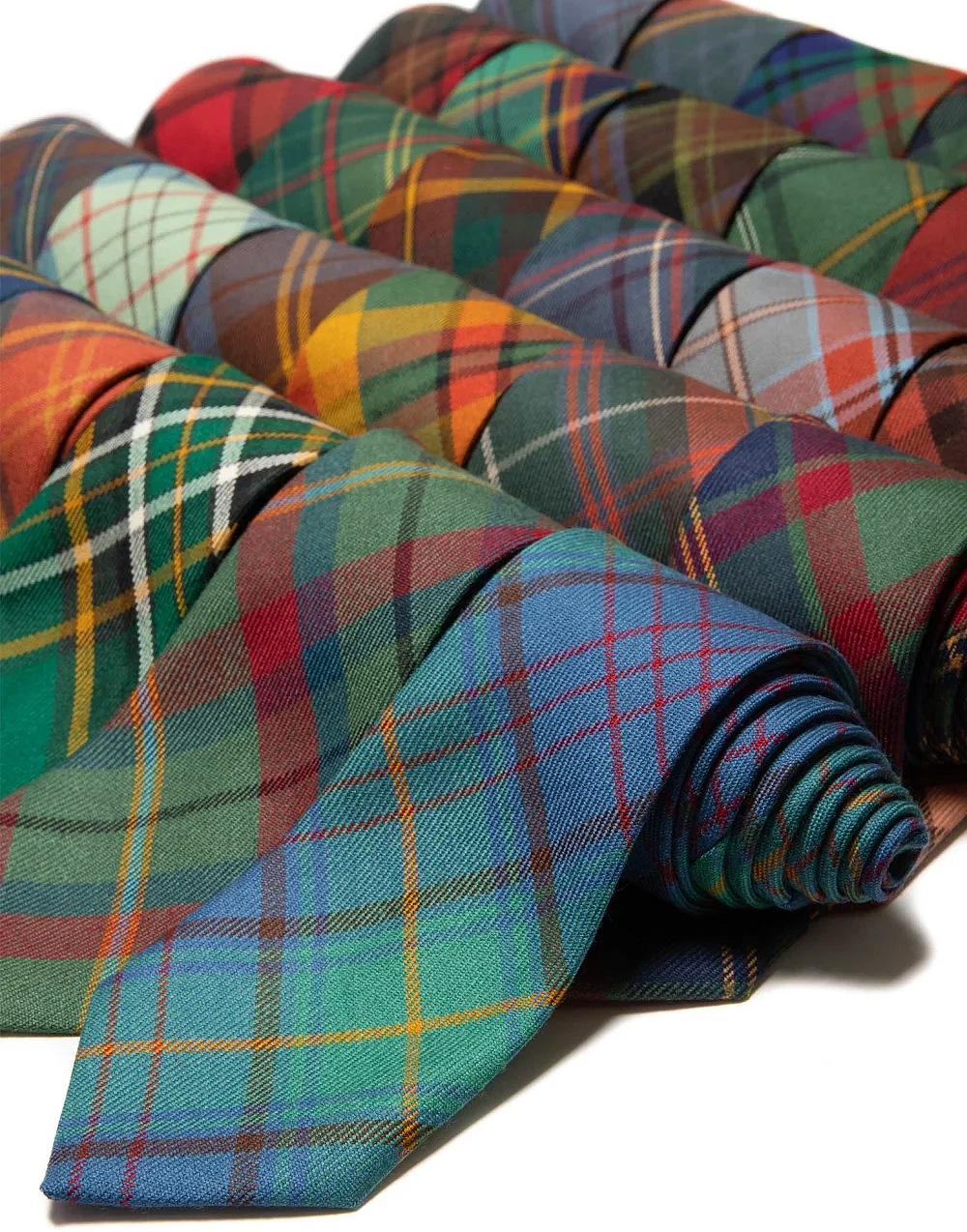 Irish County tartans made into ties - the designs date to the 1990s