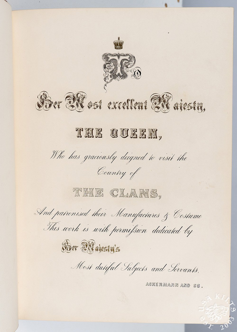 RR McIan Prints Dedicated to Queen Victoria