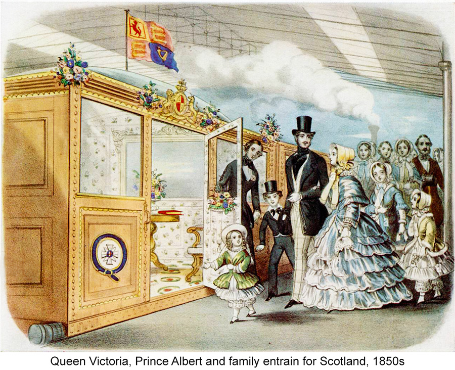 Victoria and Albert wereamong those who enjoyed the new rail lines that ran from London to Edinburgh