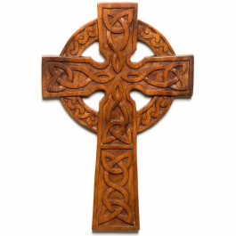 Hand Carved Mahogany Celtic Cross | USA Kilts