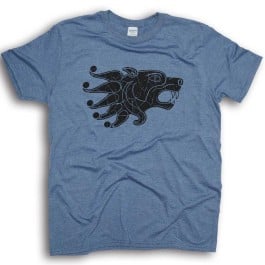Vintage 90s Lion T-shirt Made in USA All Over Print Double