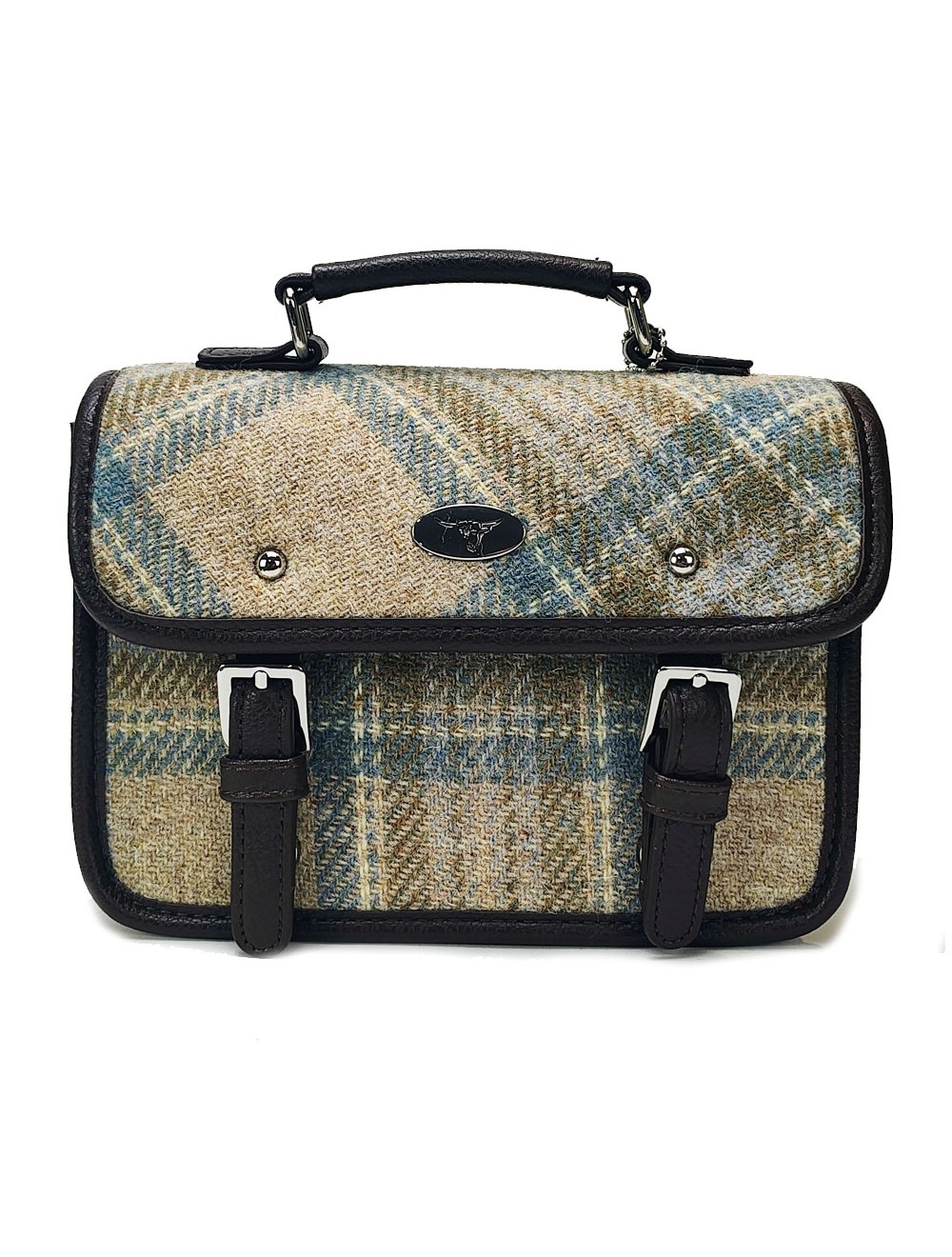 Bervie Harris Tweed Mini Satchel Seaside 132 USA Kilts