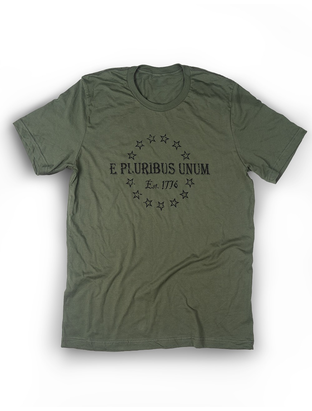 E Pluribus Unum T Shirt - Olive Green | USA Kilts
