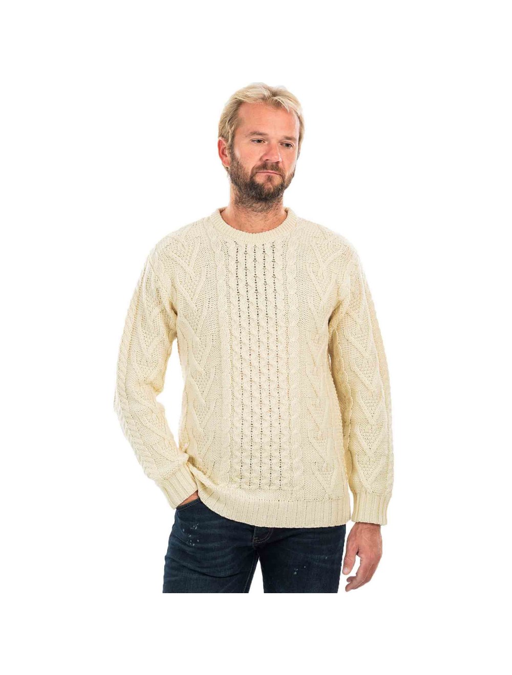 Cream aran jumper shop