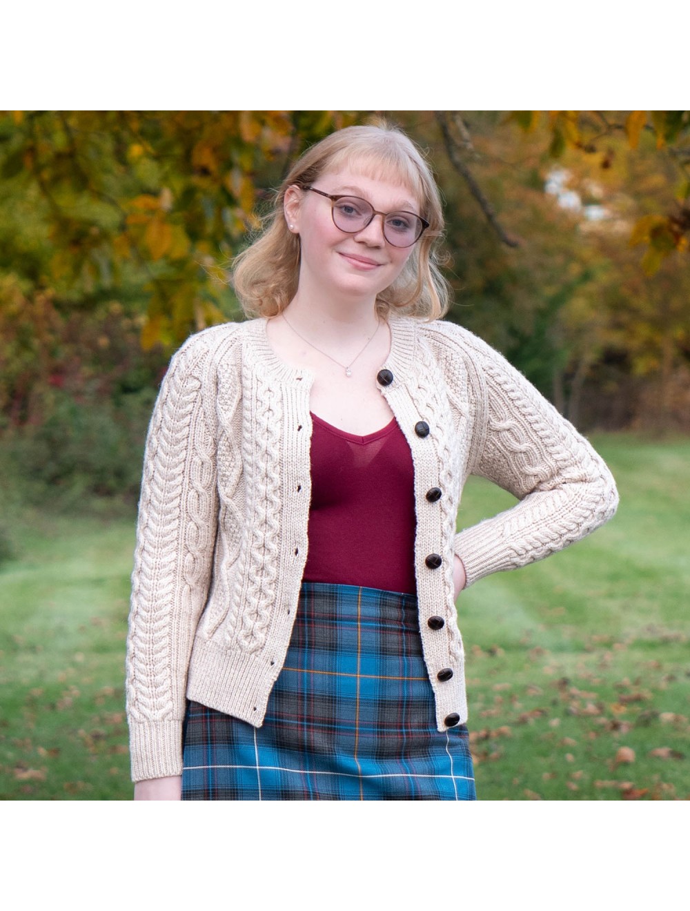 Maeve Cropped Cardigan Milk Tea USA Kilts