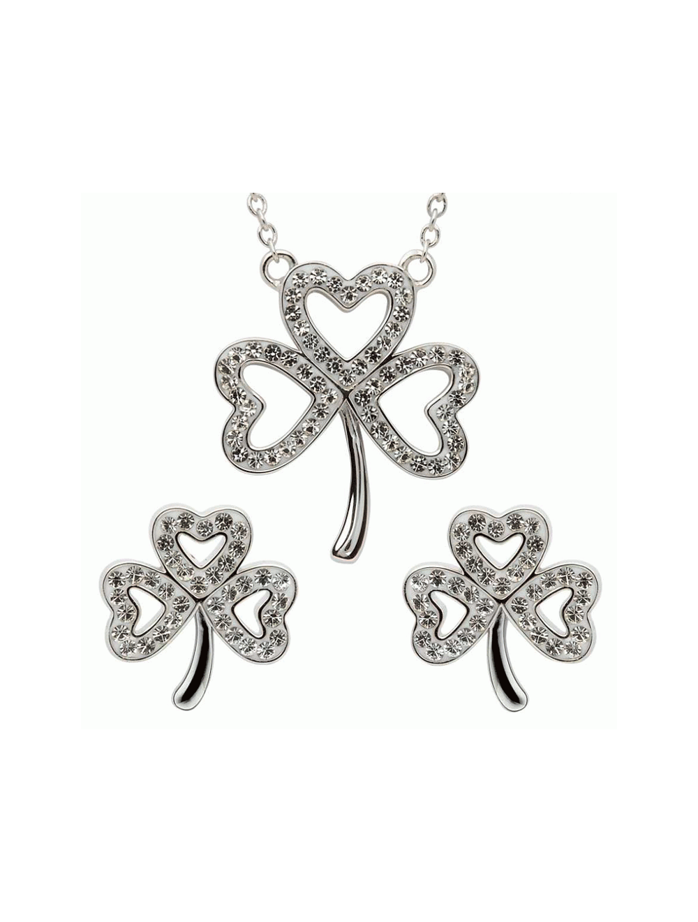 Sterling silver shamrock earrings 2025
