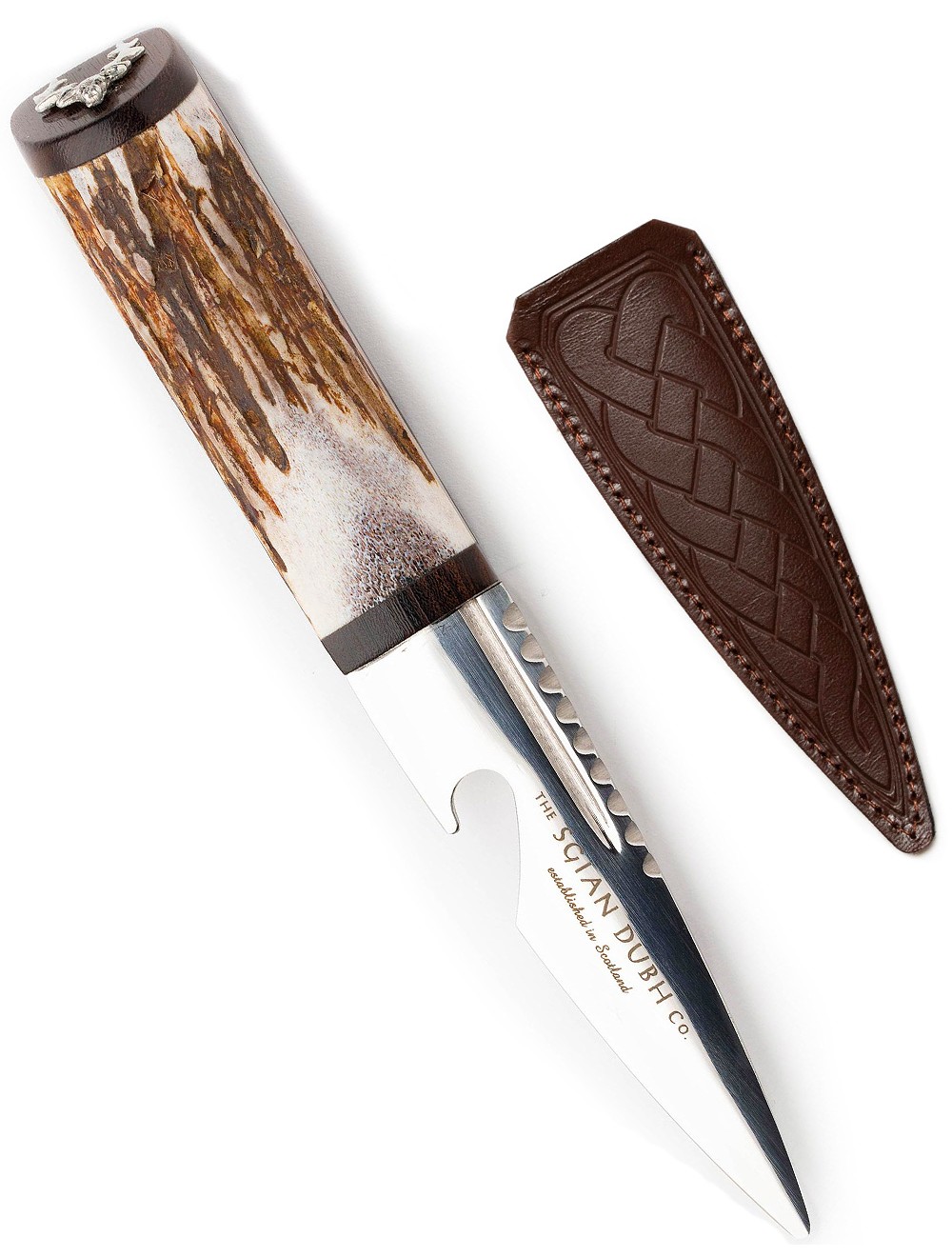 Sgian Dubh Stag Horn style with Bottle Opener Blade USA Kilts