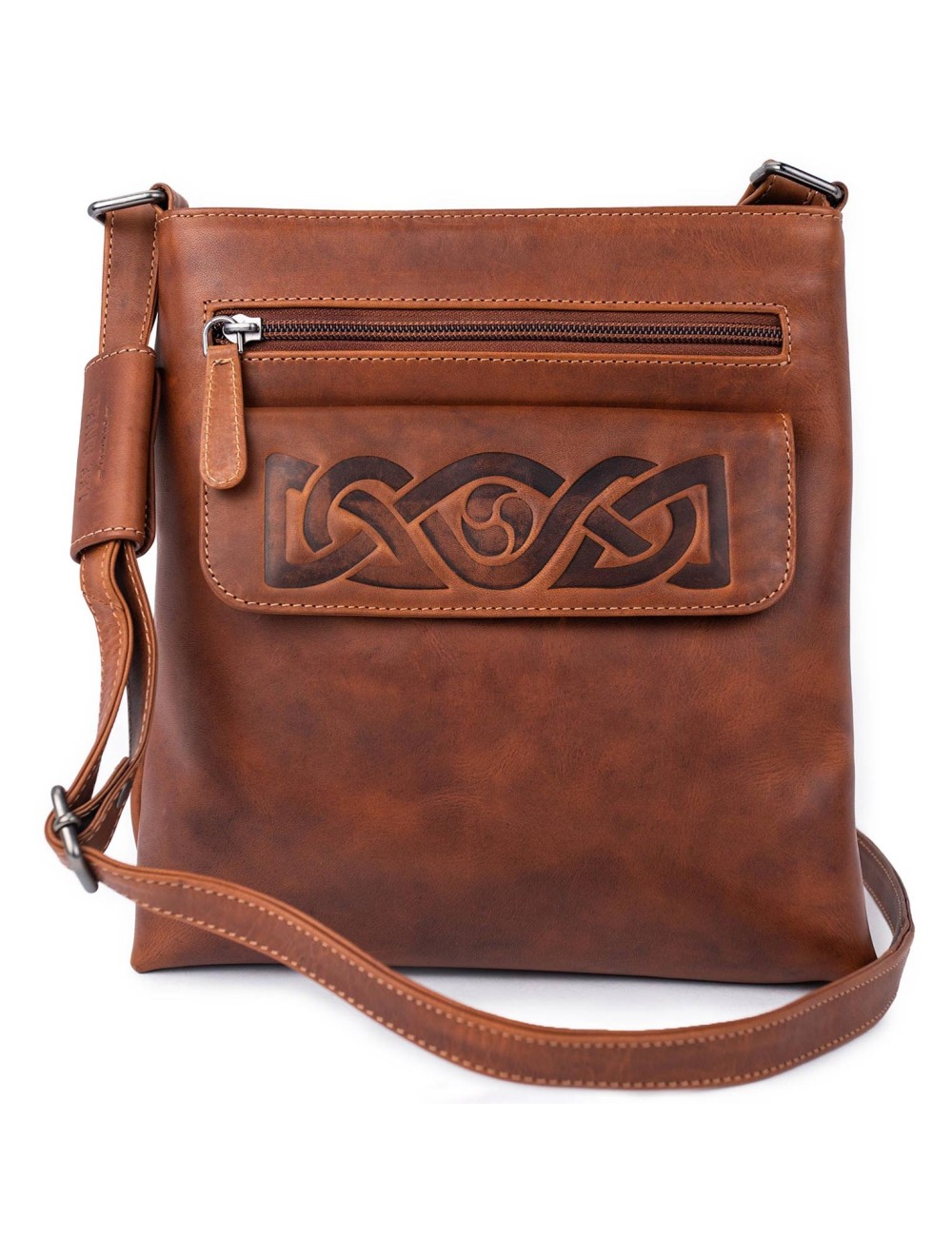 Celtic Women's Leather Irish Purse Mary Natural Tan USA Kilts