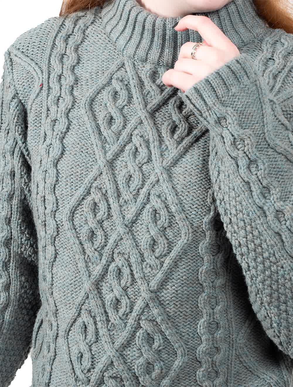 Irish Blue Women's Cable Knit Sweater - Cozy & Stylish Knitwear
