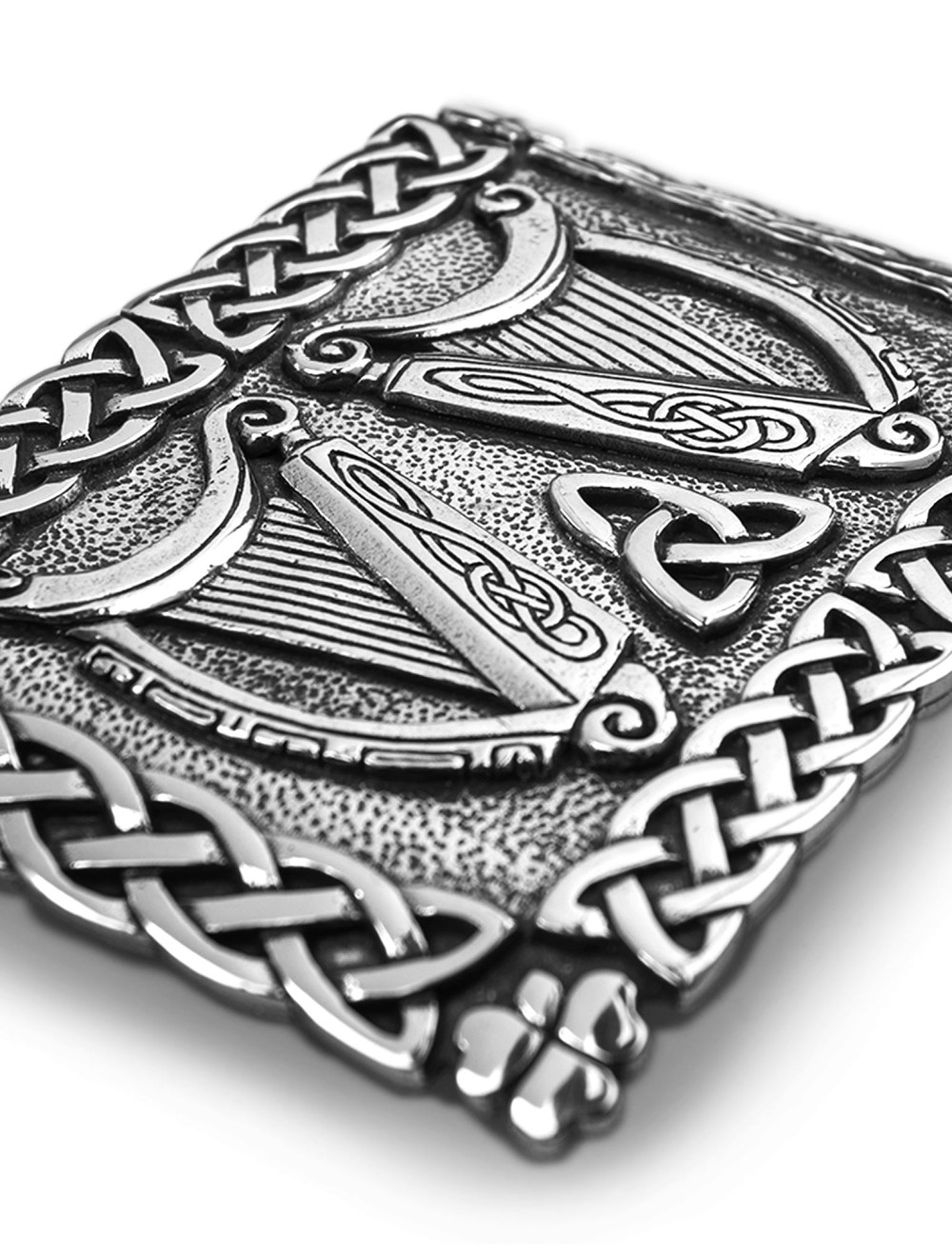 U.S. Marine Corps Pewter Celtic Knot Kilt Belt Buckle – Made in USA