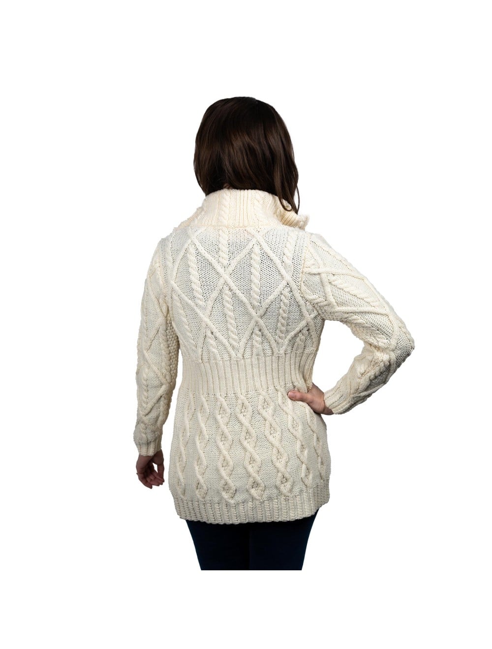 Full Zip Irish Cable Knit Sweater | USA Kilts