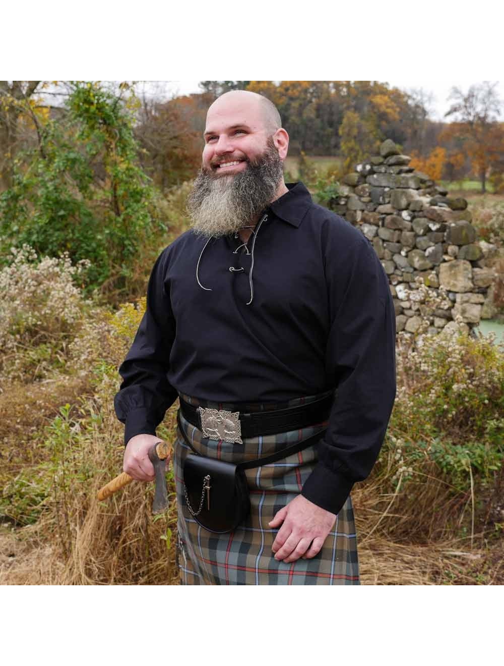 Black Highland Shirt Kilt Shirts USA Kilts