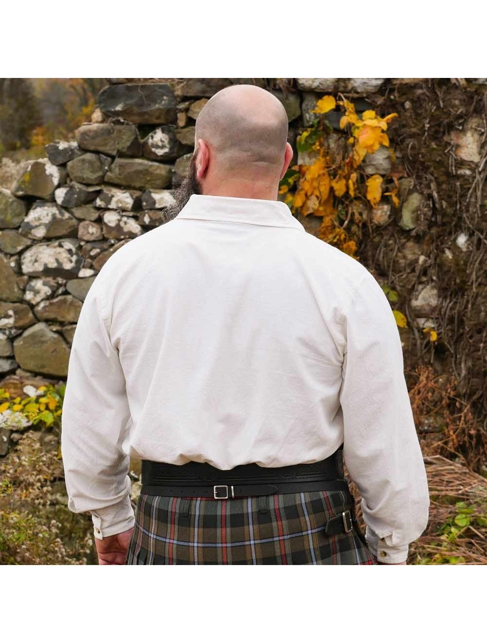 highland dress shirts Rustic Highland Button Kilt Shirt Made to Measure