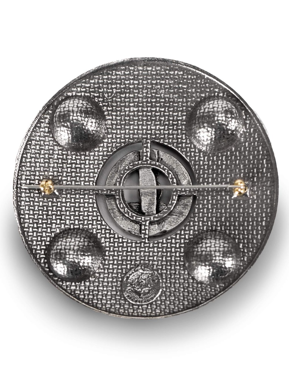 Patch Nation Broche triskel celtique triple spirale en métal, 30mm Wide 30mm High, Aluminium