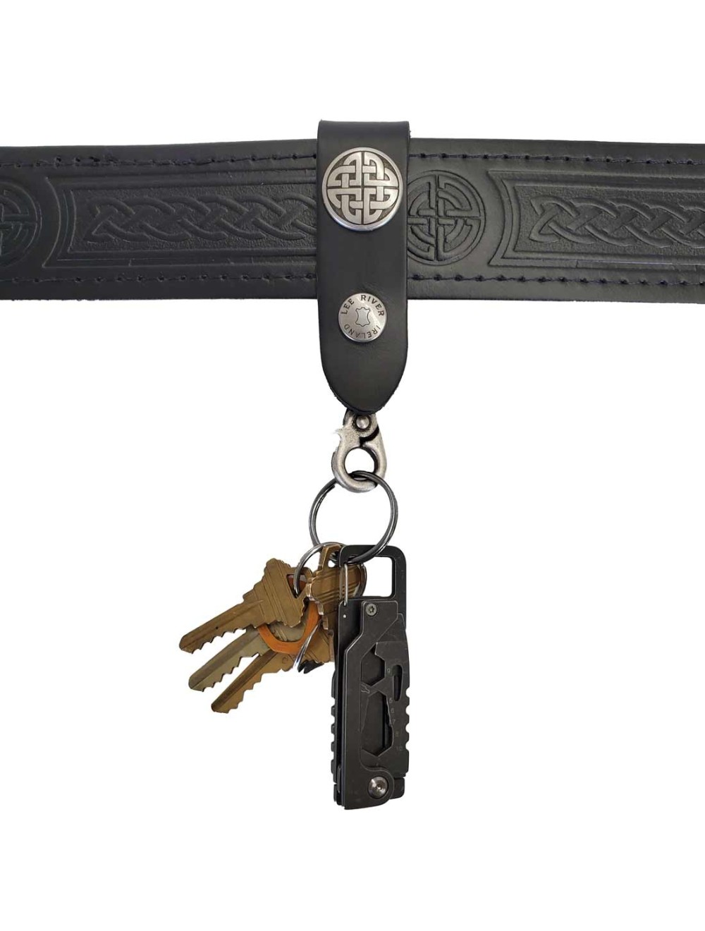 小物 STUDS & KNITTING LEATHER SHORT KEY RING CALEE - STUDS & KNITTING LEATHER SHORT KEY RING / CL