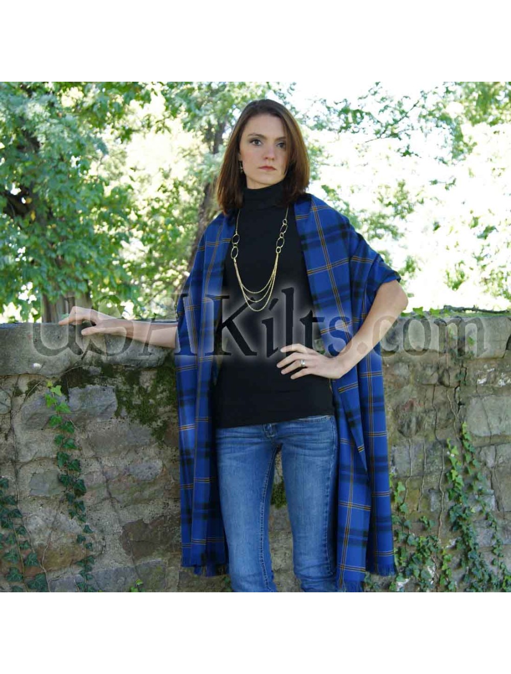 Law Enforcement Tartan Wool Shawl Kilt Shawl USA Kilts - Main Image