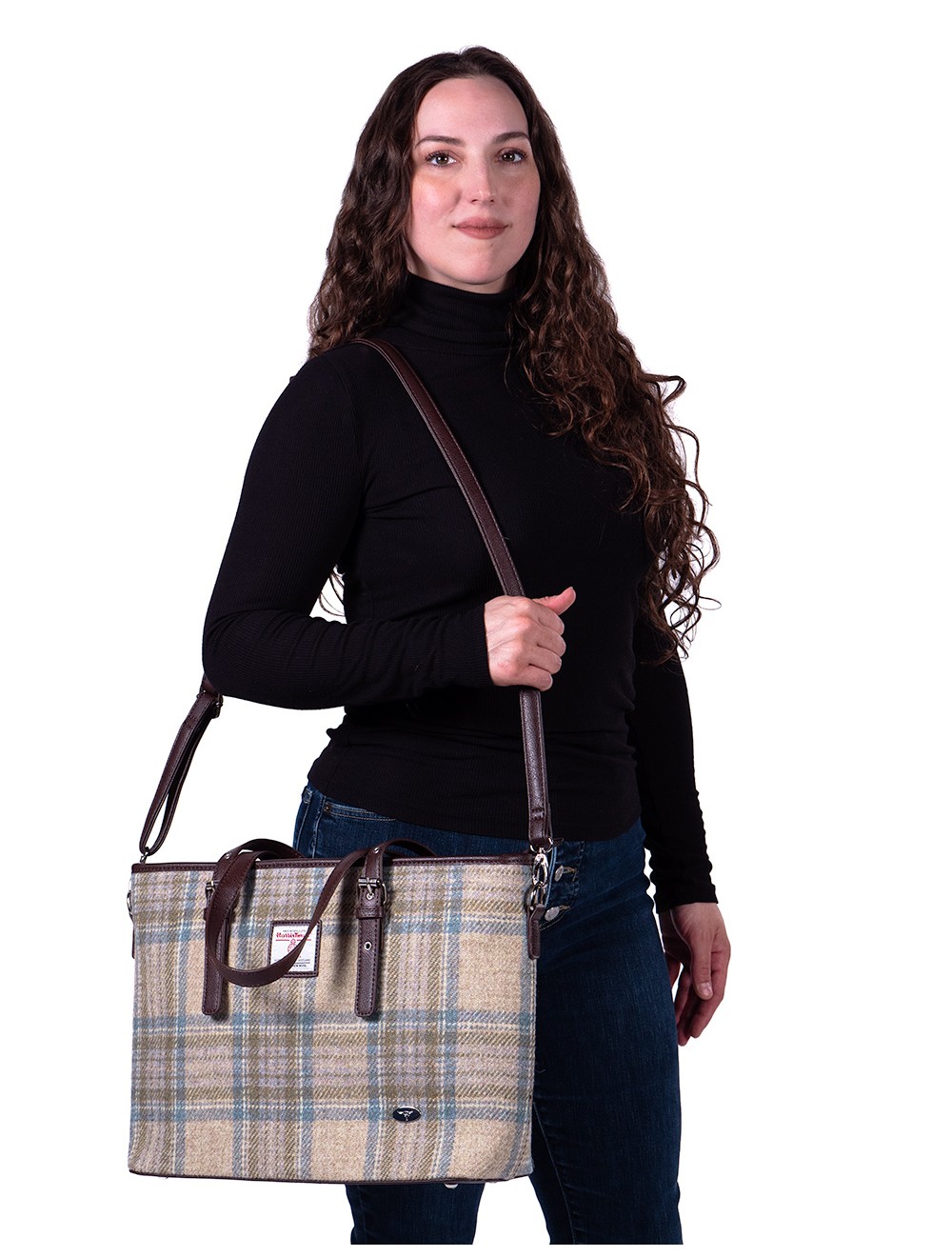 Spey Harris Tweed Tote Bag - Seaside (132) | USA Kilts