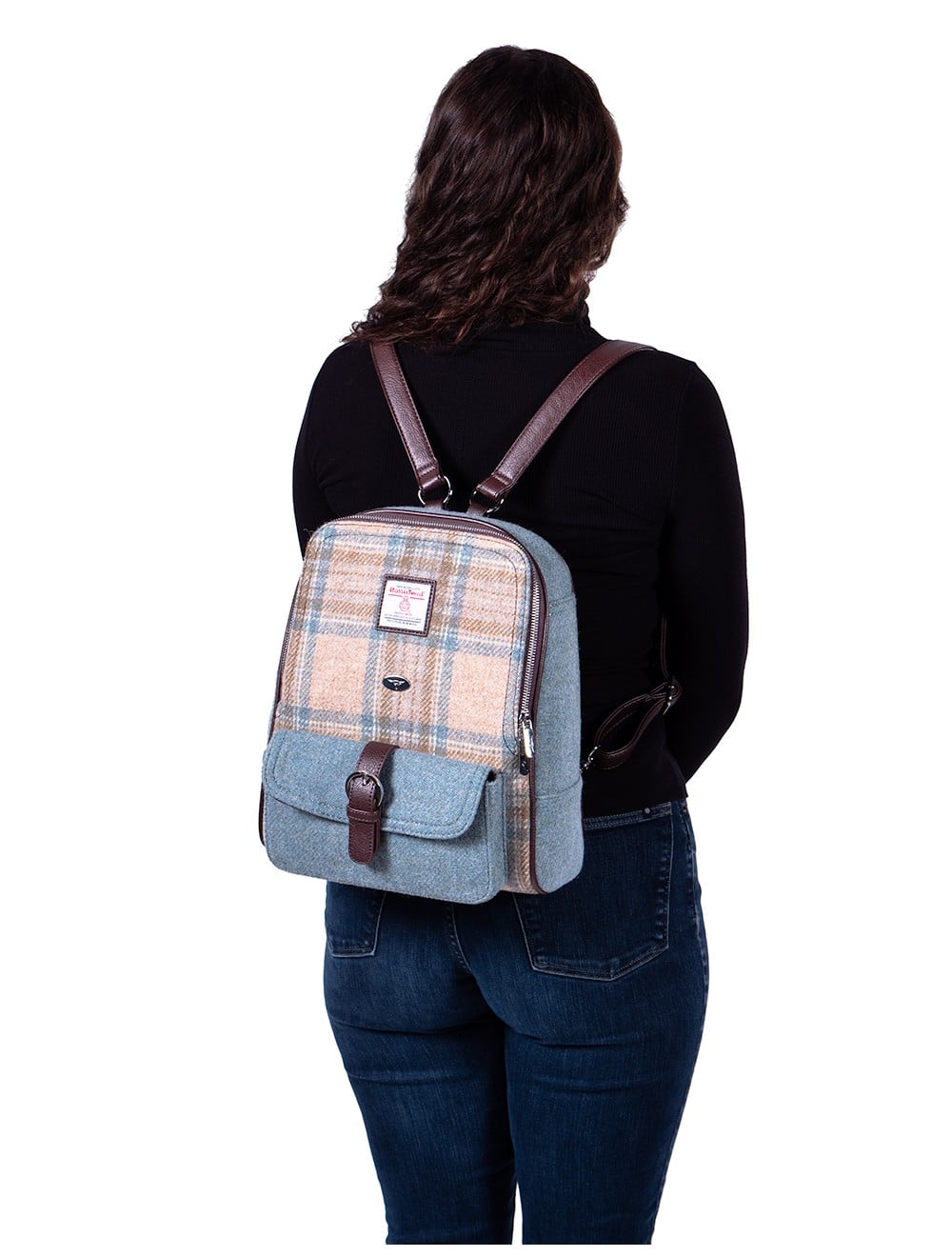 Navar Harris Tweed Backpack - Seaside (132) | USA Kilts display picture 1