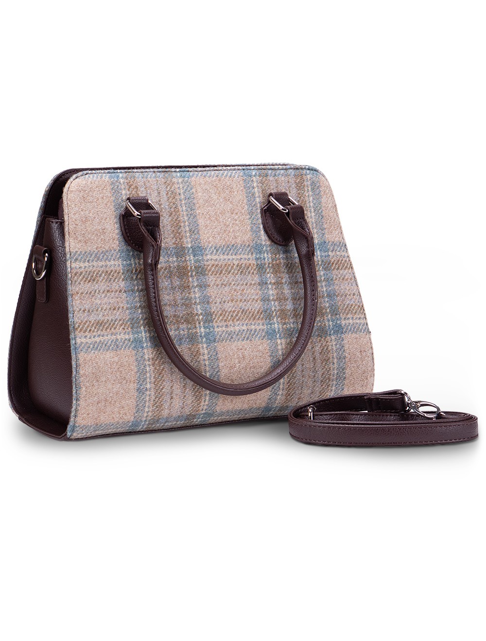 Findhorn Harris Tweed Midi Tote - Seaside (132) | USA Kilts