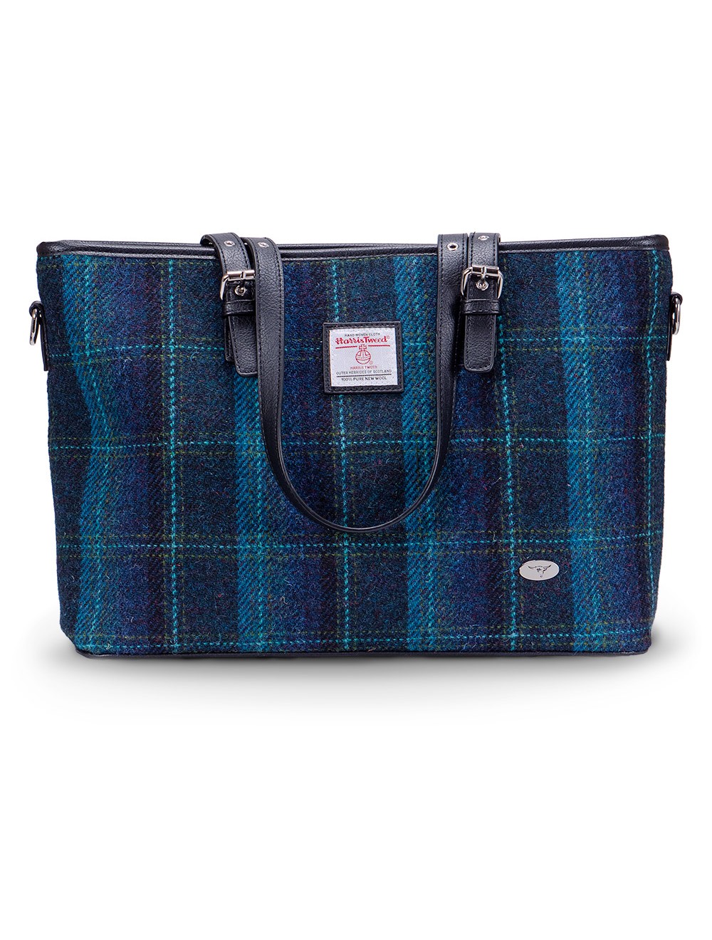 USA製BIRDWELL STONEWASHED COTTON TOTE BAG Spey Tweed Tote Bag - Ocean (119) | USA Kilts
