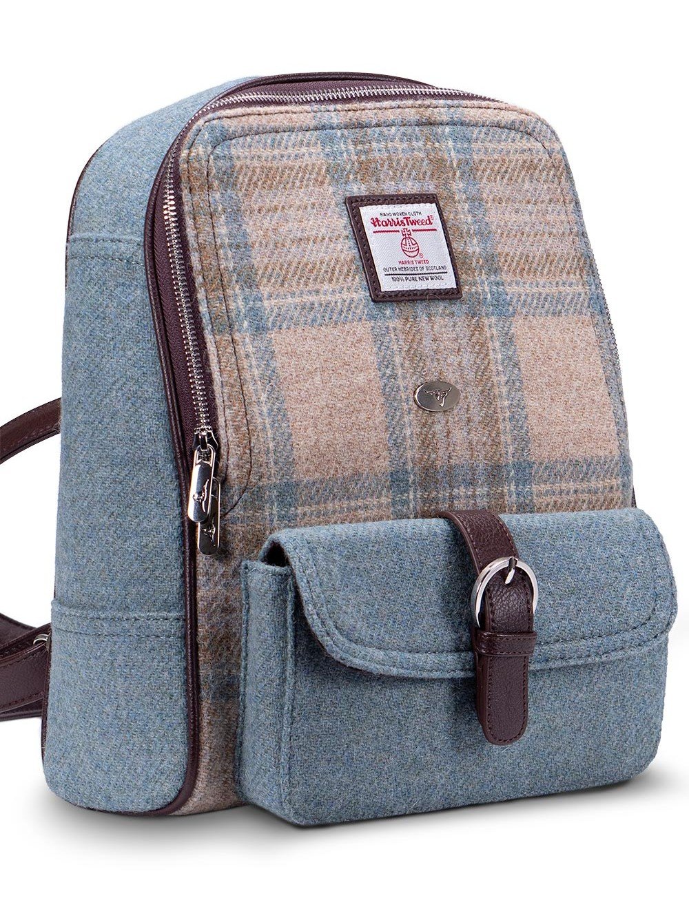 Navar Harris Tweed Backpack - Seaside (132) | USA Kilts
