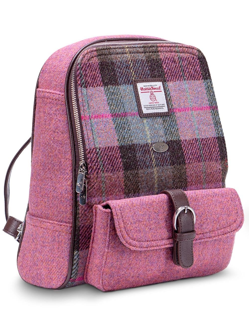 Navar Harris Tweed Backpack - Heather (137) | USA Kilts