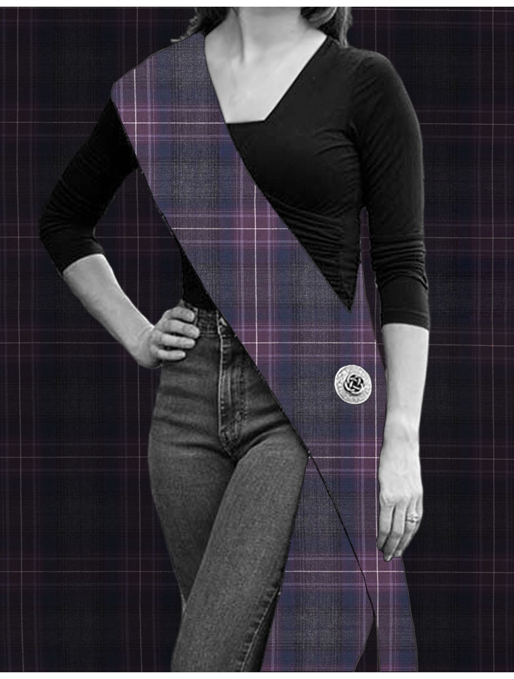 Purple Mountain Wool Tartan Sash USA Kilts