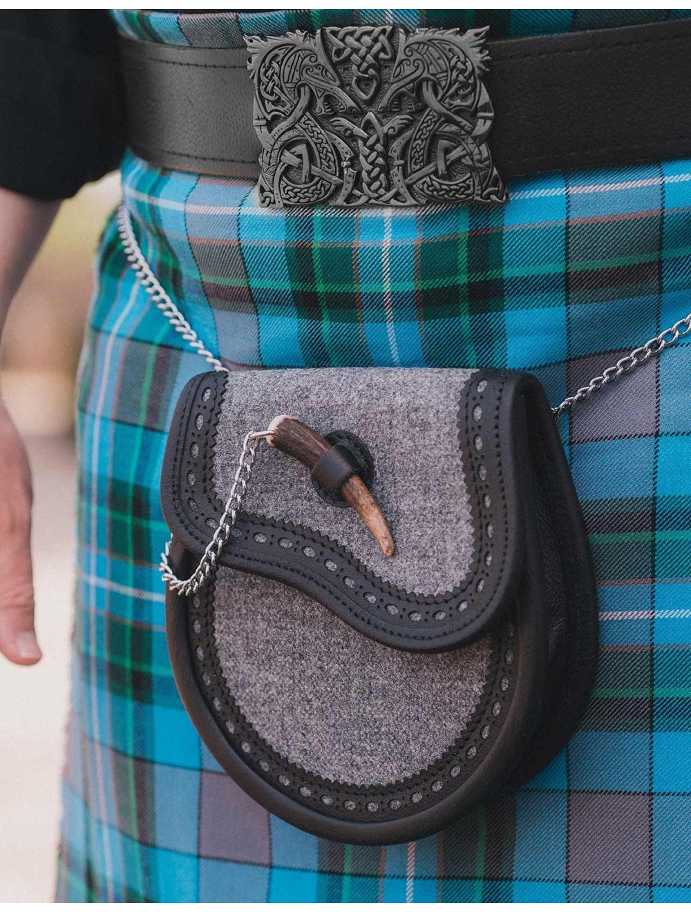 Tweed Antler Day Sporran Kilt Sporran USA Kilts