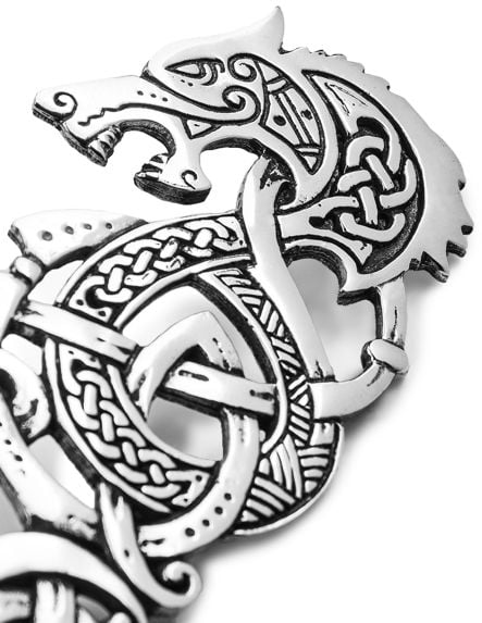 Zoomorphic Norse Fenrir Kilt Pin
