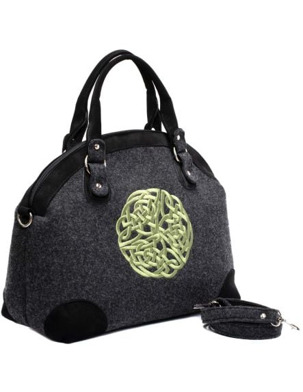 Real Irish wool carry-on tote bag with gorgeous bright Celtic Knot