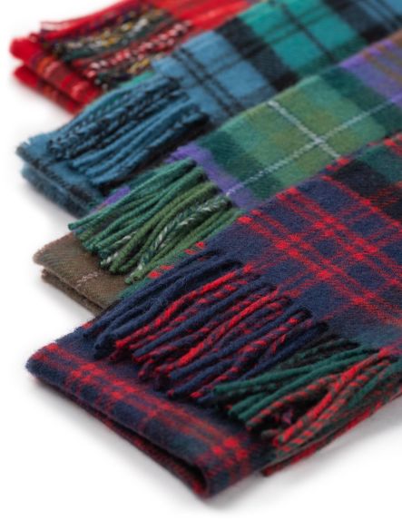 We have your family tartan! Lambs wool Tartan Scarves made in Scotland