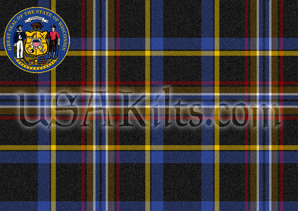 Wisconsin State Seal 13 16 oz. Wool USA Kilts