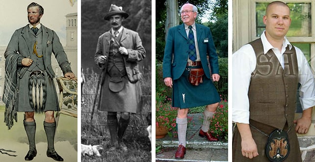 matching tweed kilts and jackets are a modern, yet traditional form of Celtic wear.